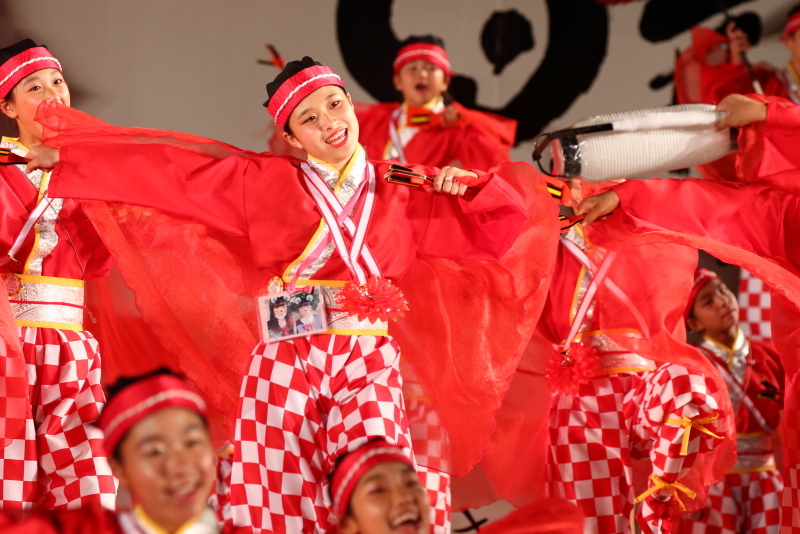 第66回よさこい祭り 後夜祭 上町よさこい鳴子連 その1_a0077663_17375102.jpg