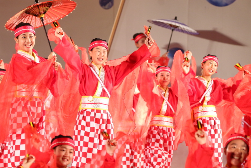 第66回よさこい祭り 後夜祭 上町よさこい鳴子連 その1_a0077663_17375181.jpg