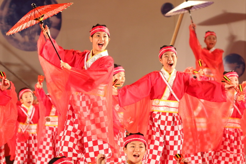 第66回よさこい祭り 後夜祭 上町よさこい鳴子連 その1_a0077663_17375190.jpg