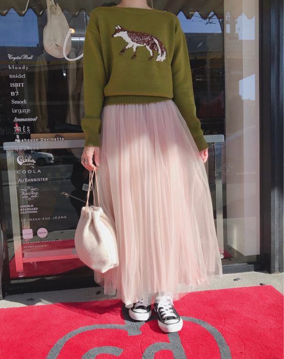 大人気!Lily Brown リリーブラウン チュールロングスカート