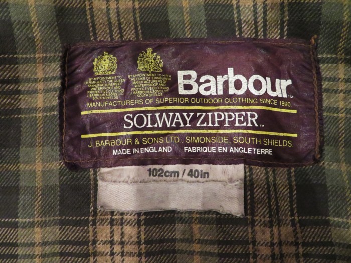 80\'s　Barbour　SOLWAY　ZIPPER　+　今週末も新商品大量投入　!!_e0187362_14373782.jpg