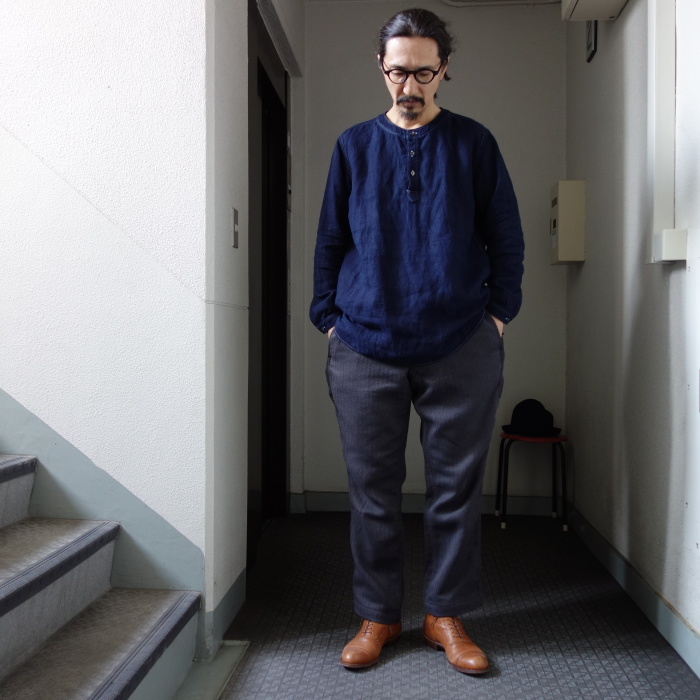 2月の製作 / antiqued german linen shirt Ⅱ_e0130546_17025236.jpg