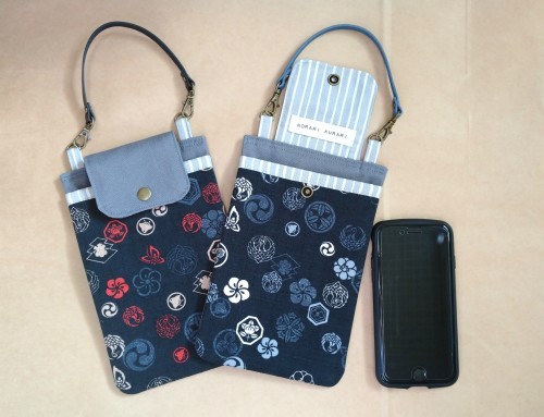 スマホの移動ポケット 家紋柄 のらりくらりとハンドメイド