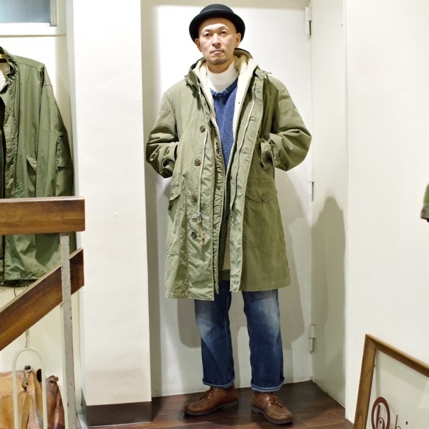 1950s US ARMY Overcoat Parka Type with Pile Liner / M-47