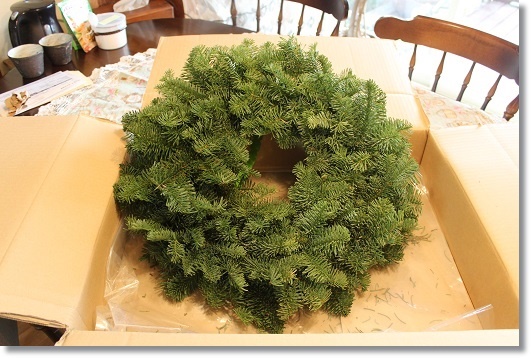 楽天市場】フレッシュモミのクリスマスリース [本物のモミの木の