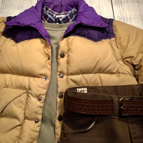 1970s \" Powderhorn Mountaineerling \" - CORDURA × NYLON - TWO TONE DOWN JACKET レアカラー ._d0172088_21505625.jpg
