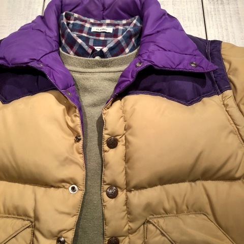 1970s \" Powderhorn Mountaineerling \" - CORDURA × NYLON - TWO TONE DOWN JACKET レアカラー ._d0172088_22055637.jpg