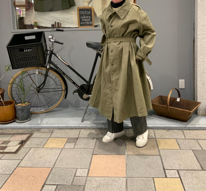 50s french army motorcycle coat & vintage knit : Mikihimeji's Blog