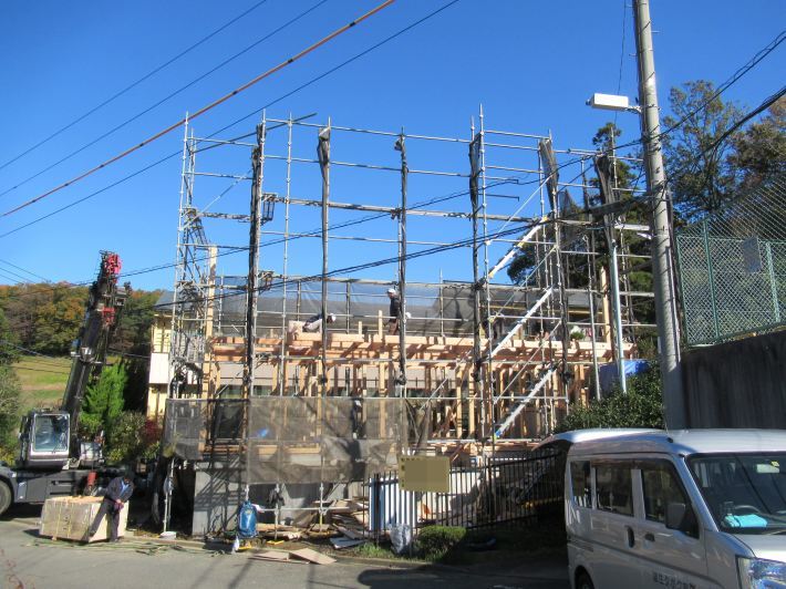 町田市相原の家☆快晴の上棟一日目_c0152341_22001212.jpg