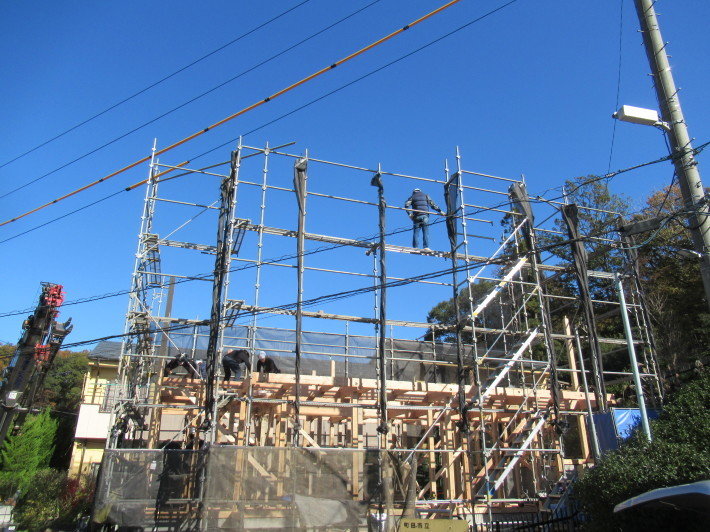 町田市相原の家☆快晴の上棟一日目_c0152341_22005736.jpg