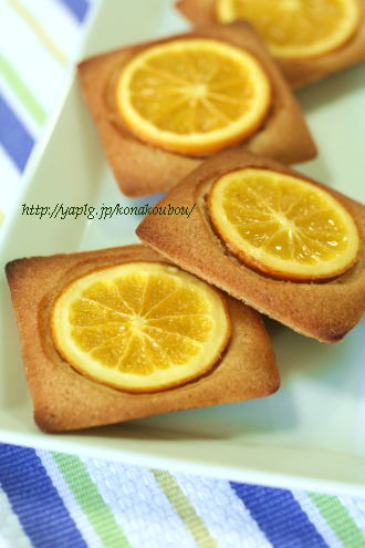 7月のお菓子・オレンジのプチケーキ_a0392423_09161937.jpg