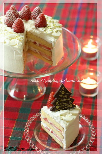 クリスマスのお菓子・苺のデコレーションケーキ_a0392423_10063669.jpg