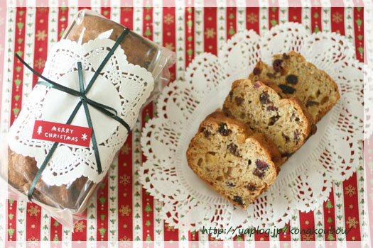 クリスマスのお菓子・ボイルドフルーツケーキ_a0392423_23160733.jpg