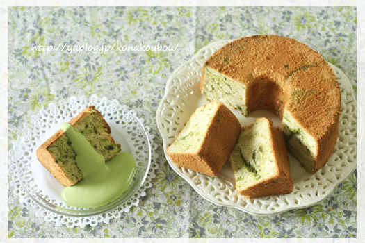 5月のお菓子・抹茶のシフォンケーキ_a0392423_23164500.jpg