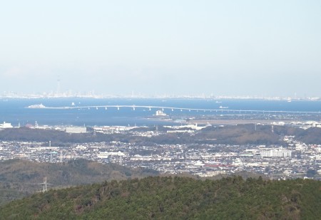 マザー牧場からの遠景 アクアライン 横浜港 絶景の富士山 かずさの星