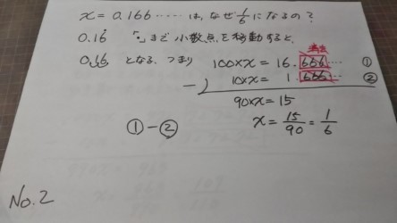 循環小数を分数に直す ようこそ狛江の家庭塾へ