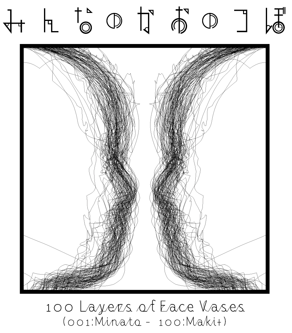 みんなのかおのつぼ Face Vase 100人分の多重層の顔の壷 100 Layers Of Face Vases 001 Minato 100 Maki Maki Saegusa みんなのかおのつぼ Face Vase 100人分の多重層の顔の壷 100 Layers Of Face Vases 001 Minato 100 Maki Maki Saegusa