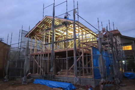 「駒場の家」建て前_b0179213_19581979.jpg