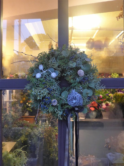花修行 ~フレッシュハーブのクリスマスリース~_f0232060_14234831.jpg