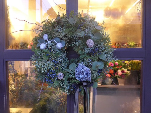 花修行 ~フレッシュハーブのクリスマスリース~_f0232060_14245047.jpg