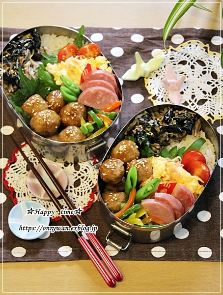 肉団子弁当とロールキャベツとおまけのリク♪_f0348032_16395769.jpg