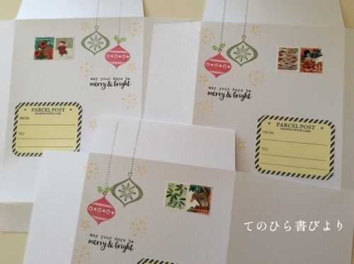 続 クリスマス便り19 2 小型印 切手の博物館のクリスマスa 封書 ミニカードセットなど てのひら書びより