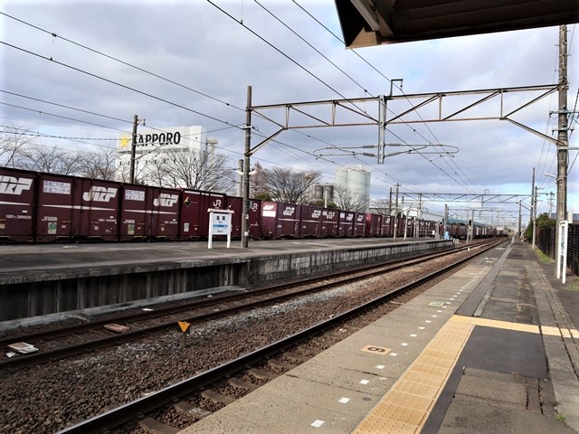 藤田八束の鉄道写真@JR名取駅からの写真を撮りました。冬の寒い中貨物列車は走ります。_d0181492_23095217.jpg