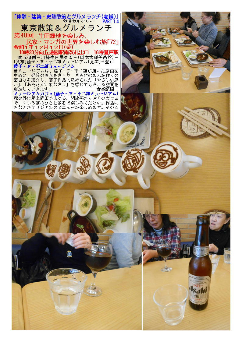 ミュージアムカフェ 第40回 生田緑地を楽しみ、民家・マンガの世界を楽しむ旅「72」 「体験・建築・史跡散策とグルメランチ(老舗)」PART15 熊谷カルチャー_f0388041_07052621.jpg