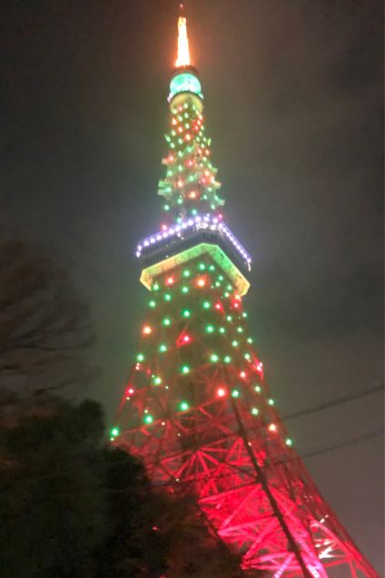 東京タワー クリスマス ツリー仕様 浅野美帆子の うふふ