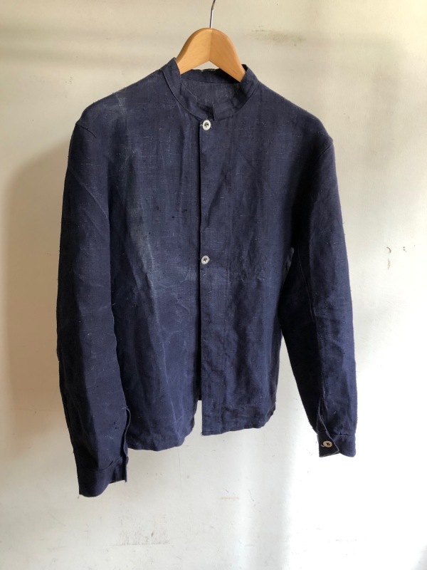 20’s インディゴリネン ベルギー ジャケット 炭鉱夫 ビンテージ 20's ベルギーインディゴリネン炭鉱夫ジャケット ヴィンテージ 【公式