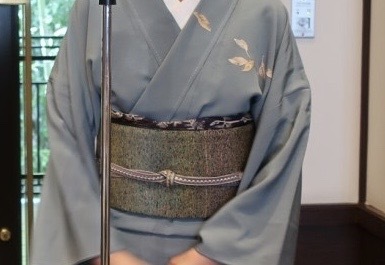 11周年・マサヨさんご夫妻・稲穂に雀の着物・お茶の生徒さん。_f0181251_19374300.jpg