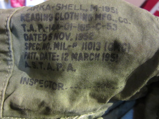50s US ARMY M-51 PARKA /フィッシュテールパーカー/モッズコート_b0166471_19205747.jpg