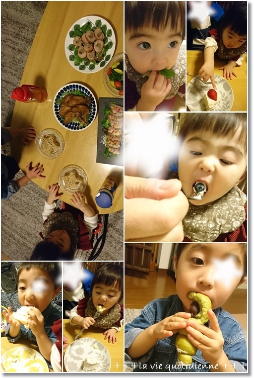 我が家のクリスマス会のケーキは王子と共同作業(๑´ω`ノノ゙✧_a0348473_02330920.jpg