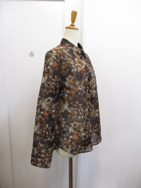 Lily Brown リリーブラウン ぼかし花柄刺繍シャツ : dimanche