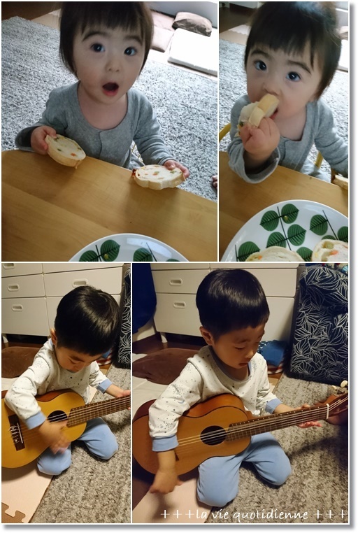 MIXベジタブルとチーズのラウンドとシュトレンとパネトーネ&王子が作詞作曲?_a0348473_04155770.jpg