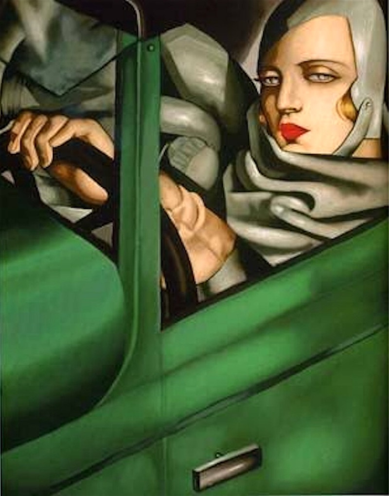 緑の服の女/レンピッカ/Lempicka 特別額装品/アールデコ-