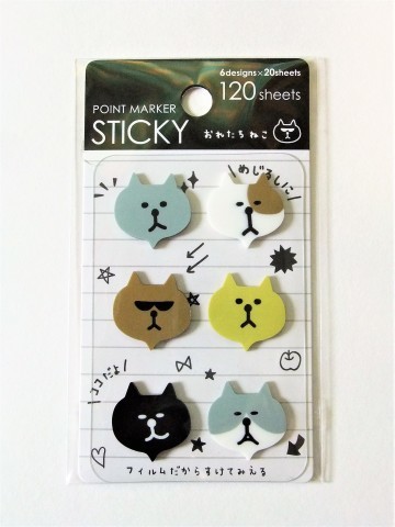 癒しの100均付箋 Point Marker Sticky 無罫フォント