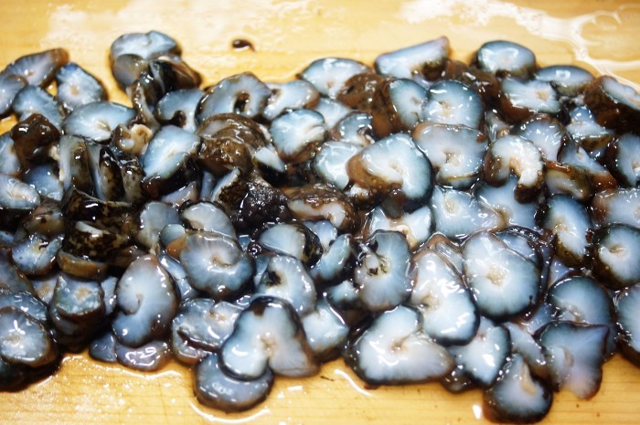 ■居酒屋メニュー簡単!!5分【青森発②活きの良いナマコで 簡単に柚子味ぽんです♪】_b0033423_19525102.jpg