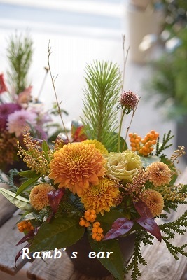 小さなお正月アレンジ♪ _e0128909_07572029.jpg