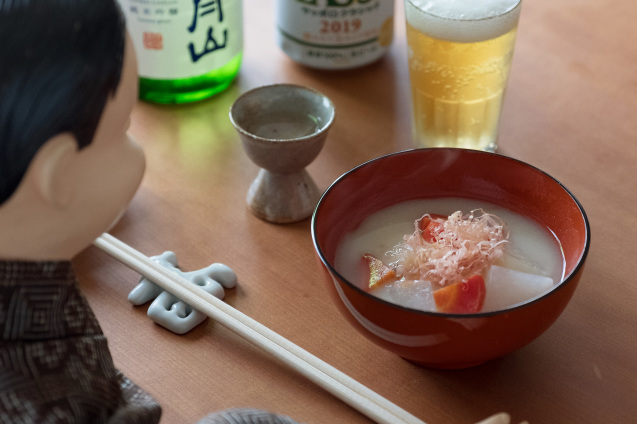 円卓さんのおせちとチャーリーんちのお雑煮でお正月_e0369736_18112289.jpg