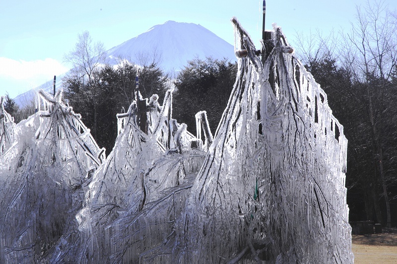 西湖樹氷まつり 富士山大好き 写真は最高 西湖樹氷まつり 富士山大好き 写真は最高