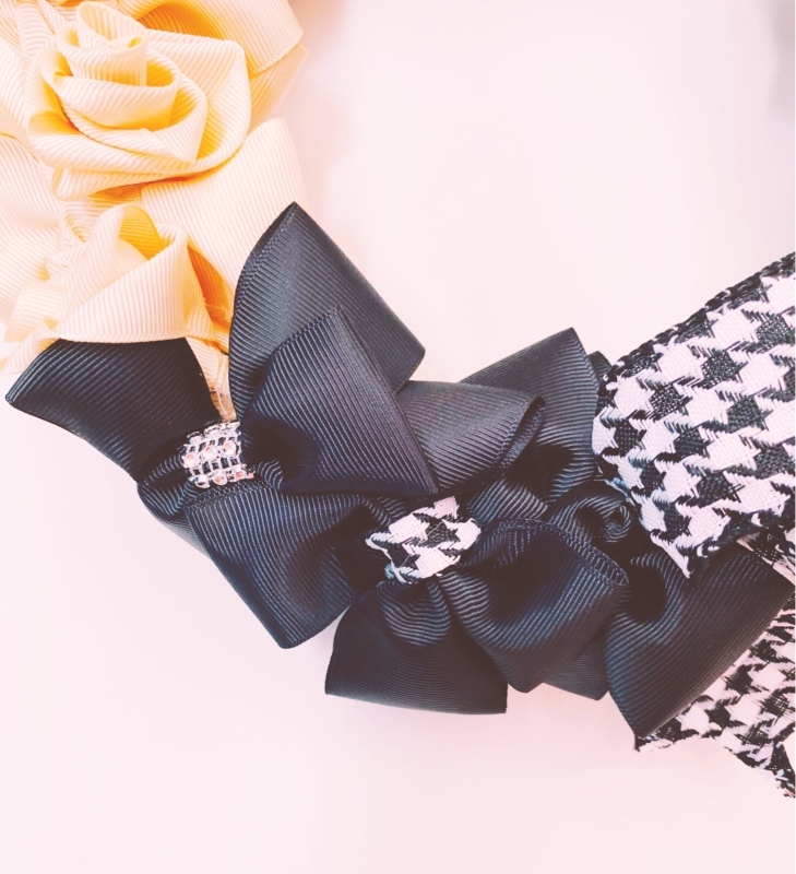 【Ribbon Wreath Black & Cream リボンリース・ブラック&クリーム】_c0196240_17490604.jpeg