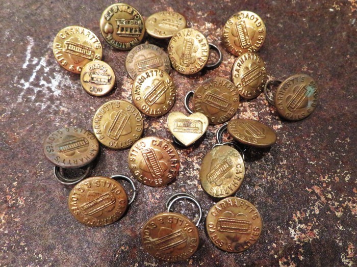 Vintage Antique Carhartt Change Buttons + 当店の1月の営業は、本日最終日 !! 今日まで !!!_e0187362_17033618.jpg