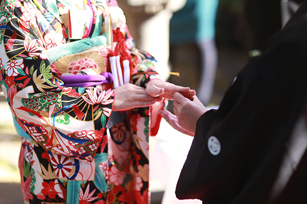 黒引き振袖の可憐な花嫁姿、輝いています_b0098077_19532730.jpg