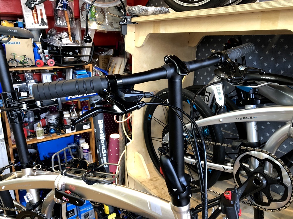 tern Verge-N8 Tバーハンドルポスト&チェーンリングの交換です