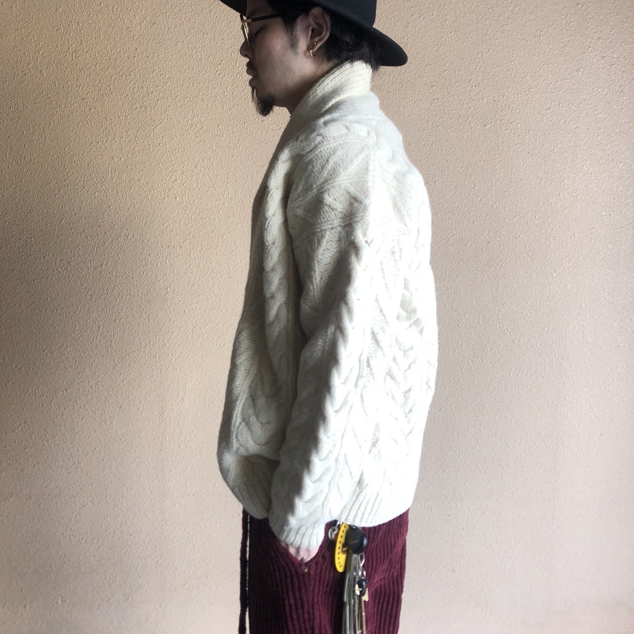 80\'s WOOL RICH ショールカラーカーディガン_c0355834_17360306.jpg