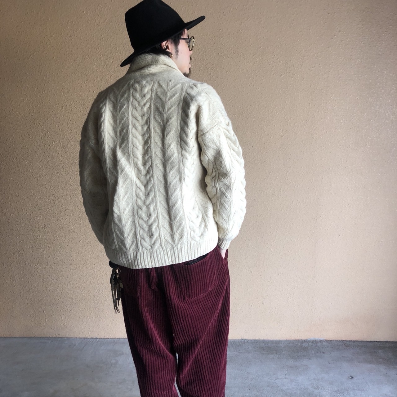 80\'s WOOL RICH ショールカラーカーディガン_c0355834_17360435.jpg