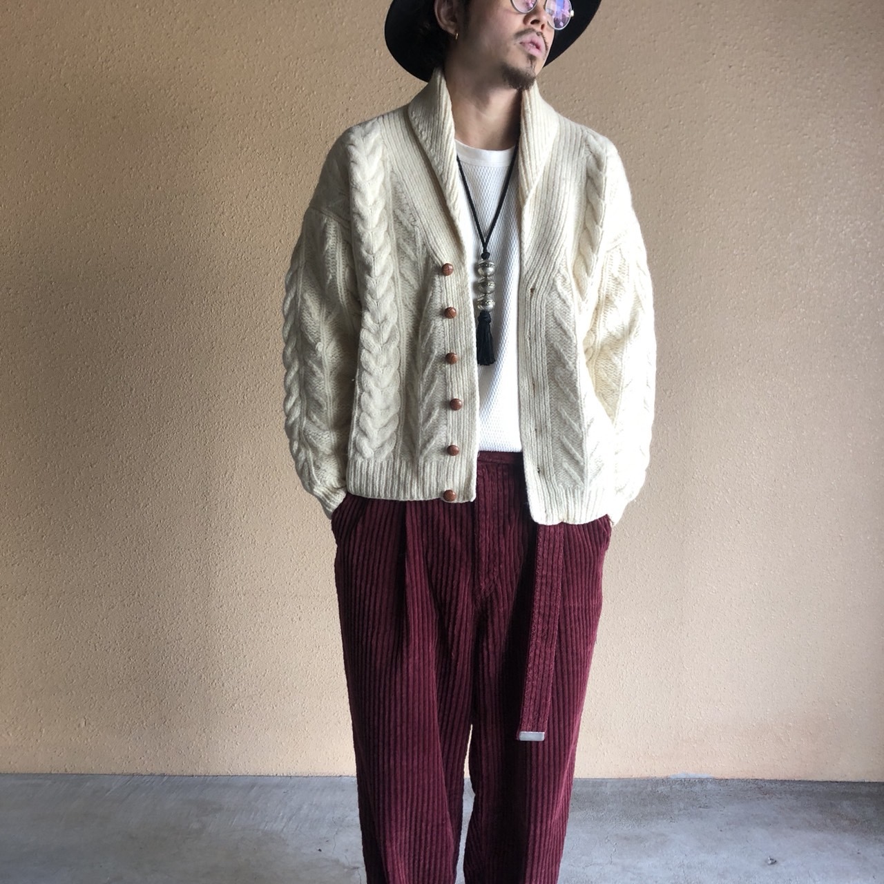 80\'s WOOL RICH ショールカラーカーディガン_c0355834_17360916.jpg
