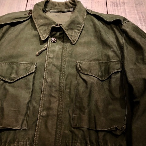 1950s \" U.S ARMY \" ALL cotton SATEEN M -1951 VINTAGE FIELD JACKET ._d0172088_21164924.jpg