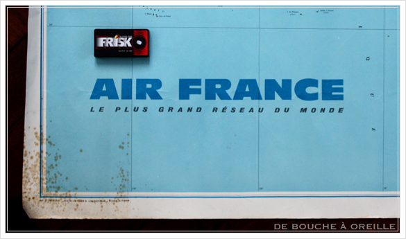 grande carte du monde AIR FRANCE エールフランスの大きな大きな世界地図 フランスアンティーク_d0184921_14495359.jpg